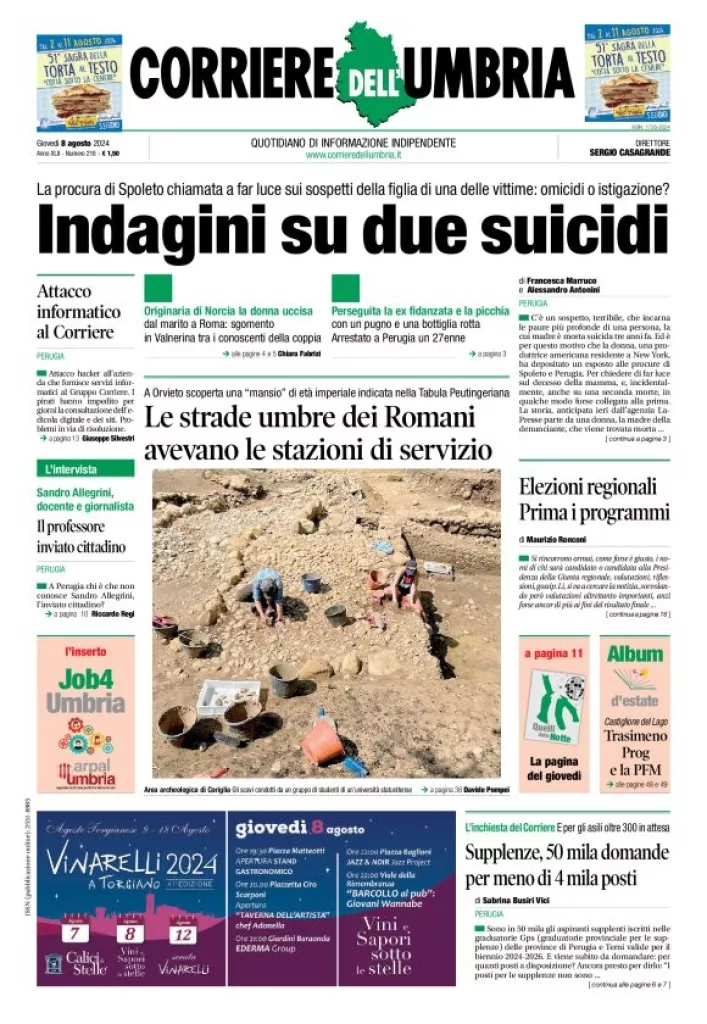 Prima-pagina-corriere umbria-del-2024-08-08